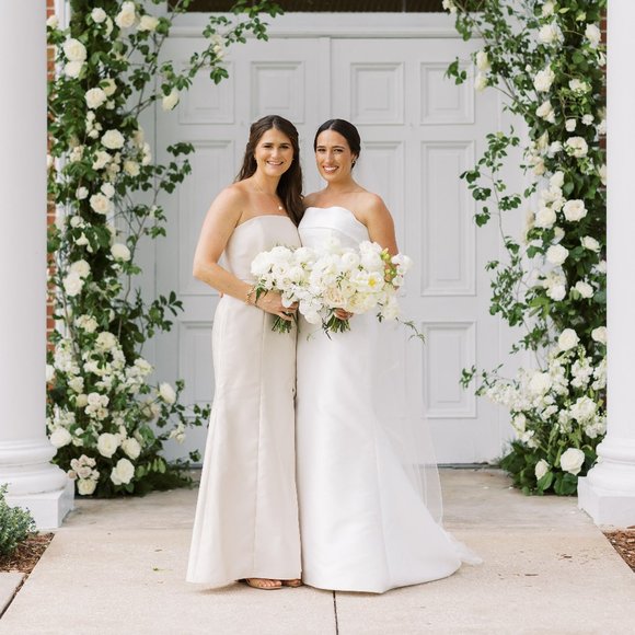 Bella Bridesmaids By Dessy Strapless Champagne Dress size 10 - Picture 3 of 4